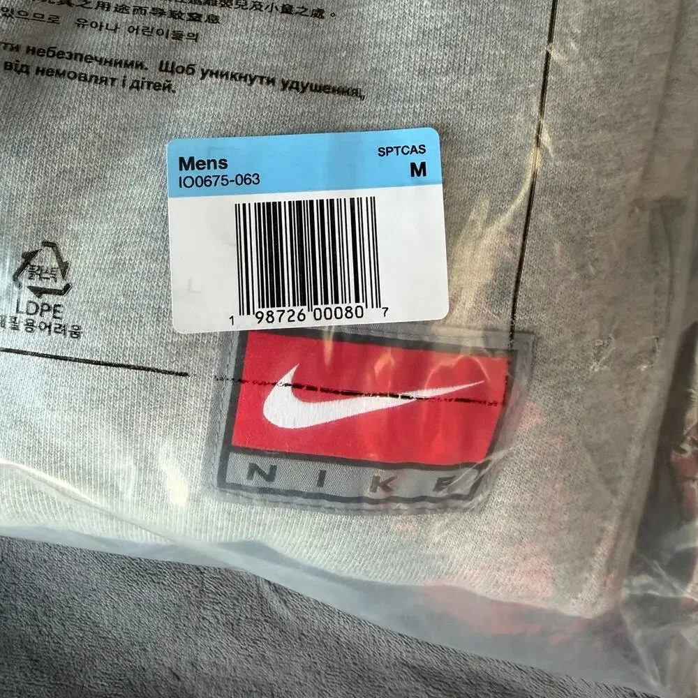 Nike Solo Swoosh Open-Hem Fleece Pants Grey Men’s M IO0675-063 NWT